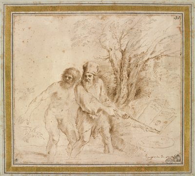 Een Astrologisch Onderwerp, 1640s door Giovanni Francesco Barbieri